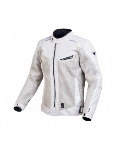 MACNA WYPRZEDAŻ KURTKA (MESH I WYPINANA MEMBRANA) DAMSKA EMPIRE LADIES MOTORCYCLE JACKET LIGHT GREY KOLOR SZARY ROZMIAR XL