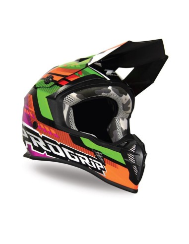 PROGRIP KASK PG3180 AP71 KOLOR ZIELONY POMARAŃCZOWY FUKSJA ROZM.M (3180-363) - WYPRZEDAŻ