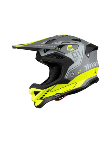 UFO KASK DIAMOND CROSS CARBON FIBERGLASS MADE IN ITALY KOLOR SZARY/ŻÓŁTY NEON ROZMIAR L