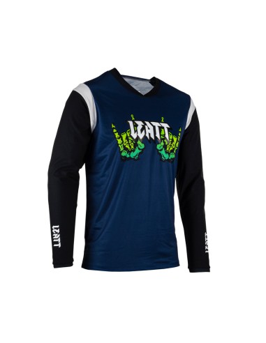 LEATT KOSZULKA ROWEROWA MTB GRAVITY 3.0 JERSEY ZOMBIE KOLOR GRANATOWY ROZMIAR S