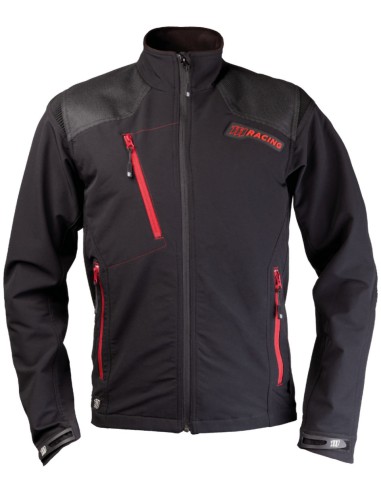 111 RACING KURTKA SOFTSHELL KOLOR CZARNY/CZERWONY ROZMIAR L