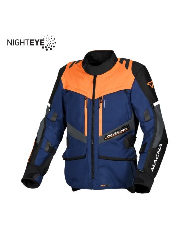 MACNA WYPRZEDAŻ KURTKA DOMANE MOTORCYCLE JACKET DARK BLUE/ORANGE/BLACK KOLOR GRANATOWY/POMARAŃCZOWY/CZARNY ROZMIAR L