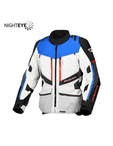 MACNA WYPRZEDAŻ KURTKA DOMANE MOTORCYCLE JACKET LIGHT GREY/BLUE/BLACK KOLOR JASNY SZARY/NIEBIESKI/CZARNY ROZMIAR L