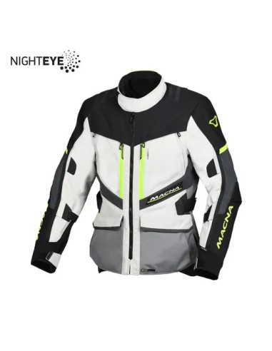 MACNA WYPRZEDAŻ KURTKA DOMANE MOTORCYCLE JACKET LIGHT GREY/GREY/FLUO YELLOW KOLOR JASNY SZARY/SZARY/ŻÓŁY FLUO/CZARNY ROZMIAR L