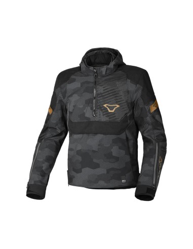 MACNA WYPRZEDAŻ KURTKA Z KAPTUREM TRAFFIQ MOTORCYCLE JACKET CAMO BLACK/GREY KOLOR CZARNY CAMO/SZARY ROZMIAR L