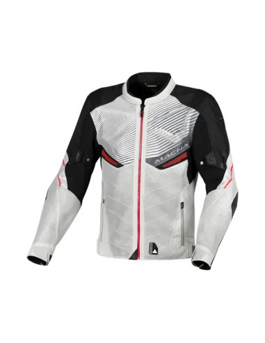 MACNA WYPRZEDAŻ KURTKA FOXTER MOTORCYCLE JACKET LIGHT GREY/BLACK KOLOR JASNY SZARY/CZARNY ROZMIAR L