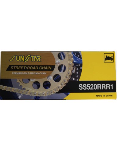 SUNSTAR ŁAŃCUCH NAPĘDOWY 520RRR1-118G (520ZVMXG) DO 1000 CCM (XW RING) KOLOR ZŁOTY (520RRR1118G) - ZASTĘPUJE SS520RTG1-118G