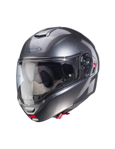 CABERG KASK SZCZĘKOWY FLIP-UP MODEL LEVO X KOLOR SZARY METALIK ROZMIAR L (PINLOCK W ZESTAWIE)