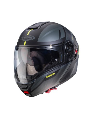 CABERG KASK SZCZĘKOWY FLIP-UP MODEL LEVO X MANTA KOLOR CZARNY MAT/SZARY/ŻÓŁTY FLUO ROZMIAR L (PINLOCK W ZESTAWIE)