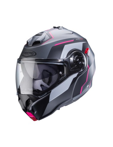 CABERG KASK SZCZĘKOWY FLIP-UP MODEL DUKE EVO MOVE KOLOR SZARY MAT/CZARNY/FUKSJA (INTENSYWNY ODCIEŃ RÓŻOWEGO) ROZMIAR XS (PINLOCK