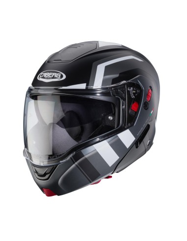 CABERG KASK SZCZĘKOWY FLIP-UP MODEL HORUS X ROAD KOLOR CZARNY MAT/SZARY/BIAŁY ROZMIAR M (PINLOCK W ZESTAWIE)