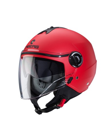 CABERG KASK OTWARTY JET Z BLENDĄ MODEL RIVIERA V4X KOLOR CZERWONY MAT ROZMIAR S