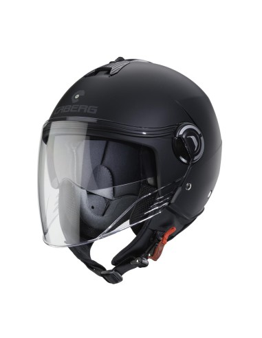 CABERG KASK OTWARTY JET Z BLENDĄ MODEL RIVIERA V4X KOLOR CZARNY MAT ROZMIAR XS