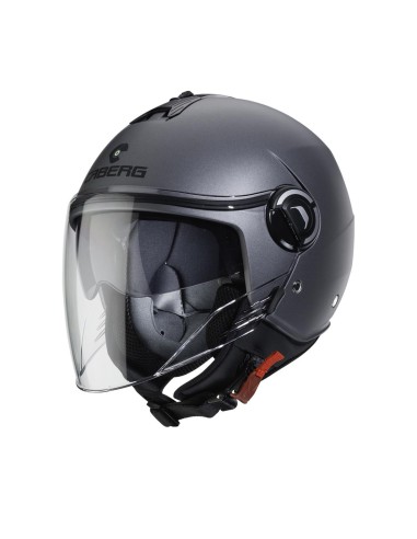 CABERG KASK OTWARTY JET Z BLENDĄ MODEL RIVIERA V4X KOLOR SZARY MAT - GUNMETAL ROZMIAR S