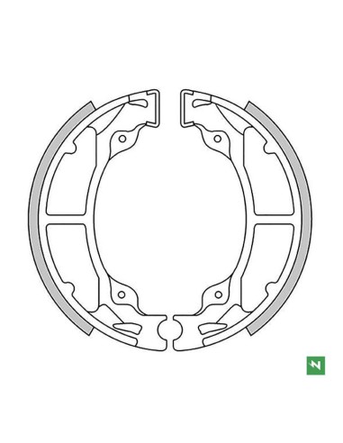 NEWFREN SZCZĘKI HAMULCOWE TYŁ KAWASAKI KD 80 '88-'90, KDX 200 '83-'88, KH 125 '77-'81, KX 125 '82-'85 (110X30MM)