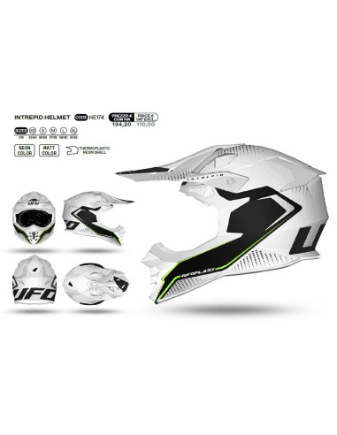 UFO KASK INTREPID CROSS KOLOR BIAŁY/CZARNY ROZMIAR L ( ECE 22R06 ) - KOLEKCJA 2024