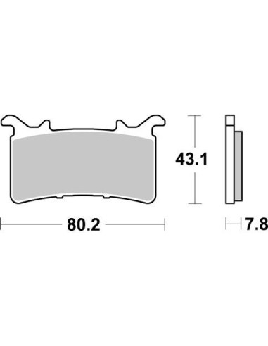 SBS KLOCKI HAMULCOWE KH757 RACING DUAL SINTER KOLOR ZŁOTY TARCZA LEWA PRZÓD BMW M 1000 RR '21-'22, HONDA CBR 1000 RR '20-'22