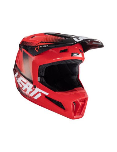 LEATT NOWOŚĆ KASK MOTO 2.5 V24 HELMET RED KOLOR CZERWONY/CZARNY/BIAŁY ROZMIAR M (57-58 cm)