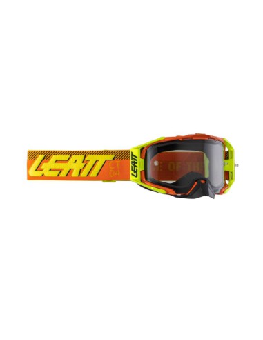 LEATT NOWOŚĆ GOGLE VELOCITY 6.5 GOGGLE CITRUS LIGHT GREY 58% - KOLOR POMARAŃCZOWY/ŻÓŁTY SZYBKA DYMIONE LUSTRO SZARA