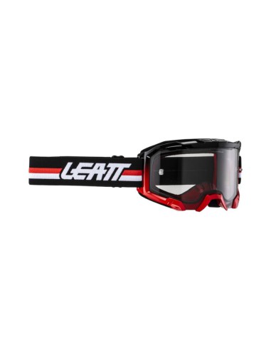 LEATT NOWOŚĆ GOGLE VELOCITY 4.5 GOGGLE RED LIGHT GREY 58% - KOLOR CZARNY/CZERWONY/BIAŁY SZYBKA DYMIONE LUSTRO SZARA