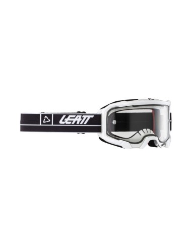 LEATT NOWOŚĆ GOGLE VELOCITY 4.5 GOGGLE WHITE CLEAR 83% - KOLOR CZARNY/BIAŁY SZYBKA PRZEŹROCZYSTA