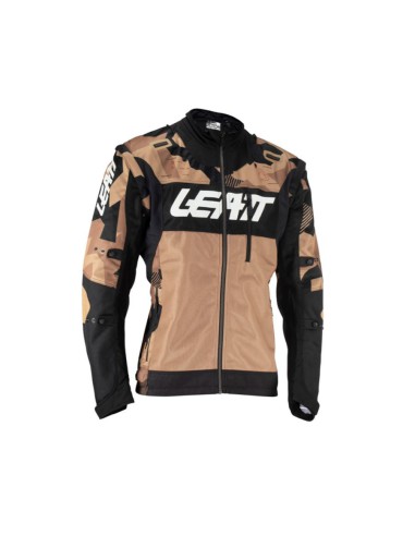 LEATT NOWOŚĆ KURTKA MOTO 4.5 X-FLOW JACKET STONE KOLOR CZARNY/BRĄZOWY/CAMO ROZMIAR XL