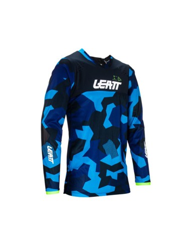 LEATT NOWOŚĆ KOSZULKA MOTO 4.5 ENDURO JERSEY BLUE KOLOR CZARNY/GRANATOWY/NIEBIESKI/CAMO ROZMIAR L