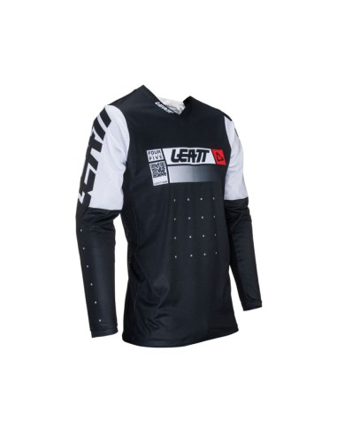 LEATT NOWOŚĆ KOSZULKA MOTO 4.5 LITE JERSEY BLACK KOLOR CZARNY/BIAŁY ROZMIAR XL