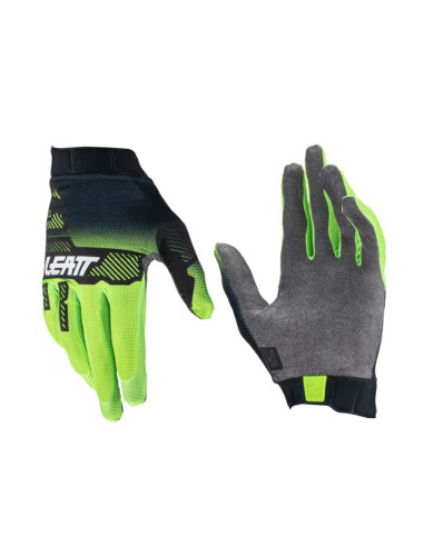 LEATT NOWOŚĆ RĘKAWICE MOTO 1.5 GRIPR GLOVE LIME KOLOR CZARNY/ŻÓŁTY FLUO ROZMIAR M