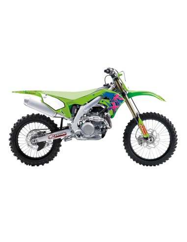 BLACKBIRD KOMPLET NAKLEJEK (OKLEIN) KAWASAKI KX 250F '21-'23, KX 450F '19-'24 RETRO