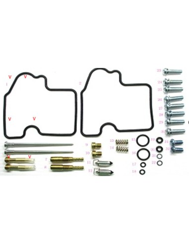 BEARING WORX ZESTAW NAPRAWCZY GAŹNIKA KAWASAKI KVF 750 BRUTE FORCE '05-'07 (26-1217)