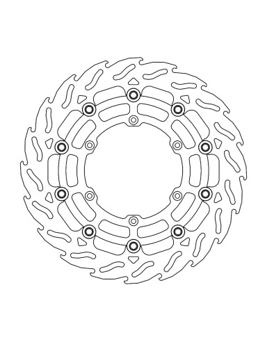 MOTO-MASTER TARCZA HAMULCOWA PŁYWAJĄCA FLAME PRZÓD SUPERMOTO 300MM Z ALUMINIOWYM ŚRODKIEM DO ZACISKU 4-TŁOCZKOWEGO MOTO-MASTER