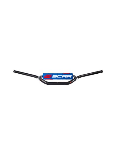 SCAR RACING KIEROWNICA Z POPRZECZKĄ 28,6MM MODEL MCGRATH/SHORT KOLOR CZARNY GĄBKA NIEBIESKI/BIAŁY