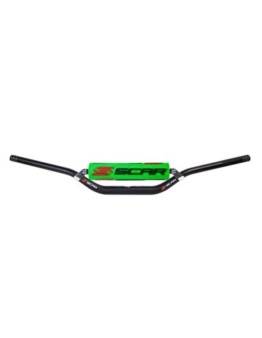 SCAR RACING KIEROWNICA Z POPRZECZKĄ 28,6MM MODEL STEWART/VILLOPOTO KOLOR CZARNY GĄBKA ZIELONY/BIAŁY