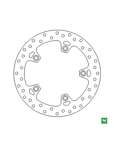 NEWFREN TARCZA HAMULCOWA TYŁ BMW F 650GS 800/ K1200/ R1200 (265X136X4,5) (5X10MM)