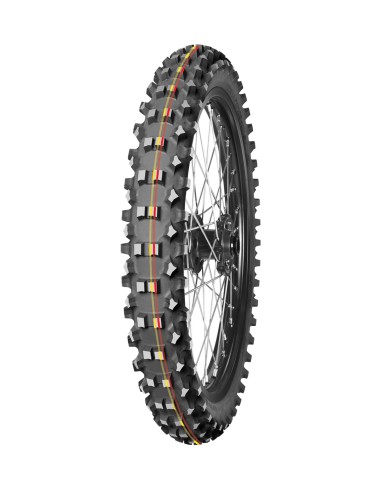 MITAS OPONA 110/100-18 TERRA FORCE MX-SM SOFT/MEDIUM 64M TT (CZERWONY/ŻÓŁTY PASEK) TYŁ DOT 2022 (DOT:TPDD/TCDD) (26321) WYCOFANE