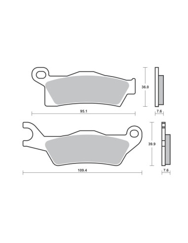 SBS KLOCKI HAMULCOWE KH617 OFF-ROAD RACING SINTER KOLOR ZŁOTY CAN-AM OUTLANDER 800 / 1000 12-, RENEGADE 1000 12-, PRAWY PRZÓD /