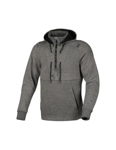 MACNA WYPRZEDAŻ KURTKA (MESH) Z KAPTUREM BYRON MOTORCYCLE HOODIE GREY MALANGE KOLOR SZARY ROZMIAR XL