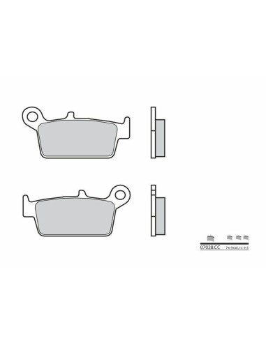 BREMBO Scooter Carbon Ceramic Brake pads - 07028