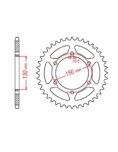 MTX PARTS ZĘBATKA TYLNA 236 46 HONDA NX 650 '95-'01, YAMAHA XJ 6 '09-'15 (JTR305.46) (ŁAŃC. 520) - PATRZ RÓWNIEŻ 430946