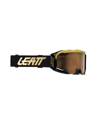 LEATT NOWOŚĆ GOGLE ROWEROWE VELOCITY 5.0 MTB IRIZ GOGGLE GOLD BRONZE UC 68% - KOLOR CZARNY/ZŁOTY SZYBKA LUSTRZANA BRĄZOWA