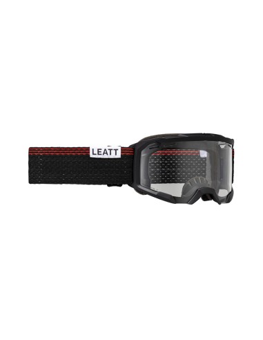 LEATT NOWOŚĆ GOGLE ROWEROWE VELOCITY 4.0 MTB X-FLOW GOGGLE BLACK CLEAR 83% - KOLOR CZARNY SZYBKA PRZEŹROCZYSTA