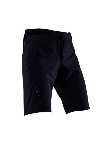 LEATT NOWOŚĆ SPODENKI ROWEROWE MTB TRAIL 1.0 (+ SPODENKI WEWNĘTRZNE Z WKŁADKĄ GRATIS) SHORTS BLACK KOLOR CZARNY ROZMIAR S