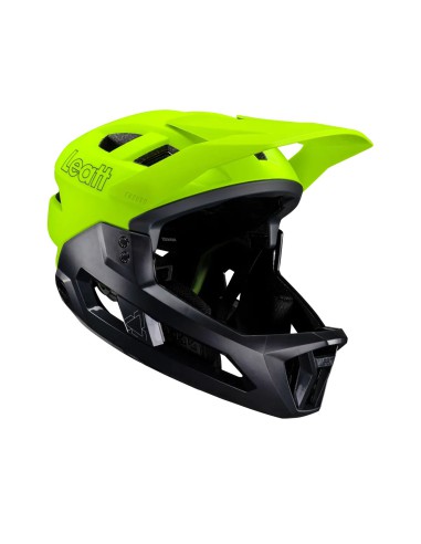 LEATT NOWOŚĆ KASK ROWEROWY MTB ENDURO 2.0 (WYPINANA SZCZĘKA) V24 LIME KOLOR CZARNY/ŻÓŁTY FLUO ROZMIAR S (51-55 cm)