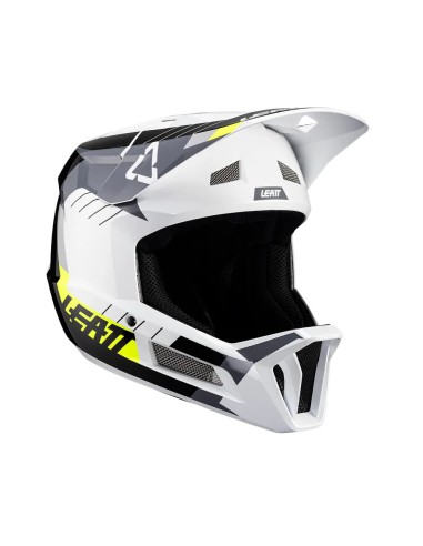 LEATT NOWOŚĆ KASK ROWEROWY MTB GRAVITY 2.0 V24 HELMET WHITE/BLACK KOLOR BIAŁY/SZARY/CZARNY ROZMIAR M (57-58 cm)