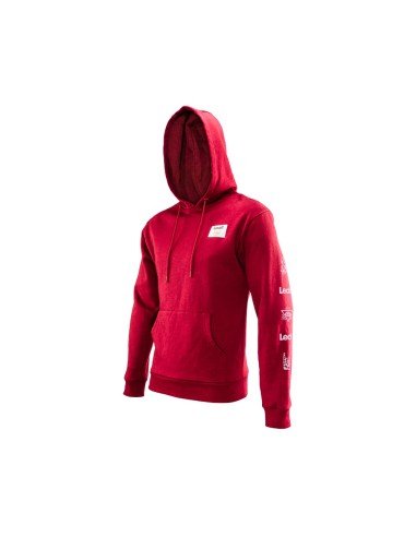 LEATT NOWOŚĆ BLUZA Z KAPTUREM CORE HOODIE RUBY KOLOR CZERWONY ROZMIAR M (CASUAL)