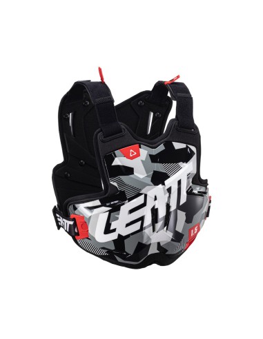 LEATT NOWOŚĆ OSŁONA KLATKI PIERSIOWEJ (BUZER) CHEST PROTECTOR 1.5 TORQUE FORGE KOLOR SZARY/CZARNY/BIAŁY ROZMIAR UNIWERSALNY