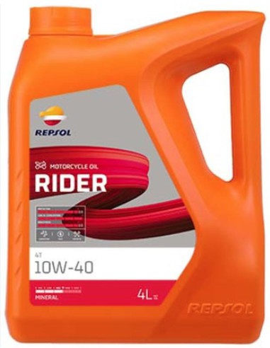 REPSOL OLEJ SILNIKOWY RIDER 4T 10W40 4L MA2 MINERALNY (5) ZASTĘPUJE RP165N54