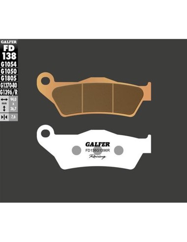 GALFER KLOCKI HAMULCOWE KH181 SPIEK METALICZNY (ZŁOTE) OFF ROAD RACING KTM SX/EXC '92-'20 (BREMBO)