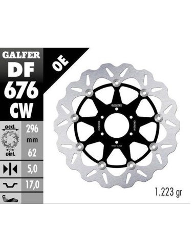 GALFER TARCZA HAMULCOWA PRZÓD HONDA CBR 600F4 '99-'00 CBR 900RR '92 VFR 800 '89-'13 CROSSRUNER X '11-'14 XL 1000V VARADERO